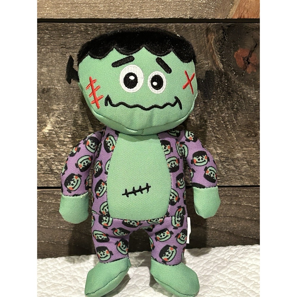 The Worthy Dog 10" Halloween Green Frankenstein Dog Toy With Squeaker‎